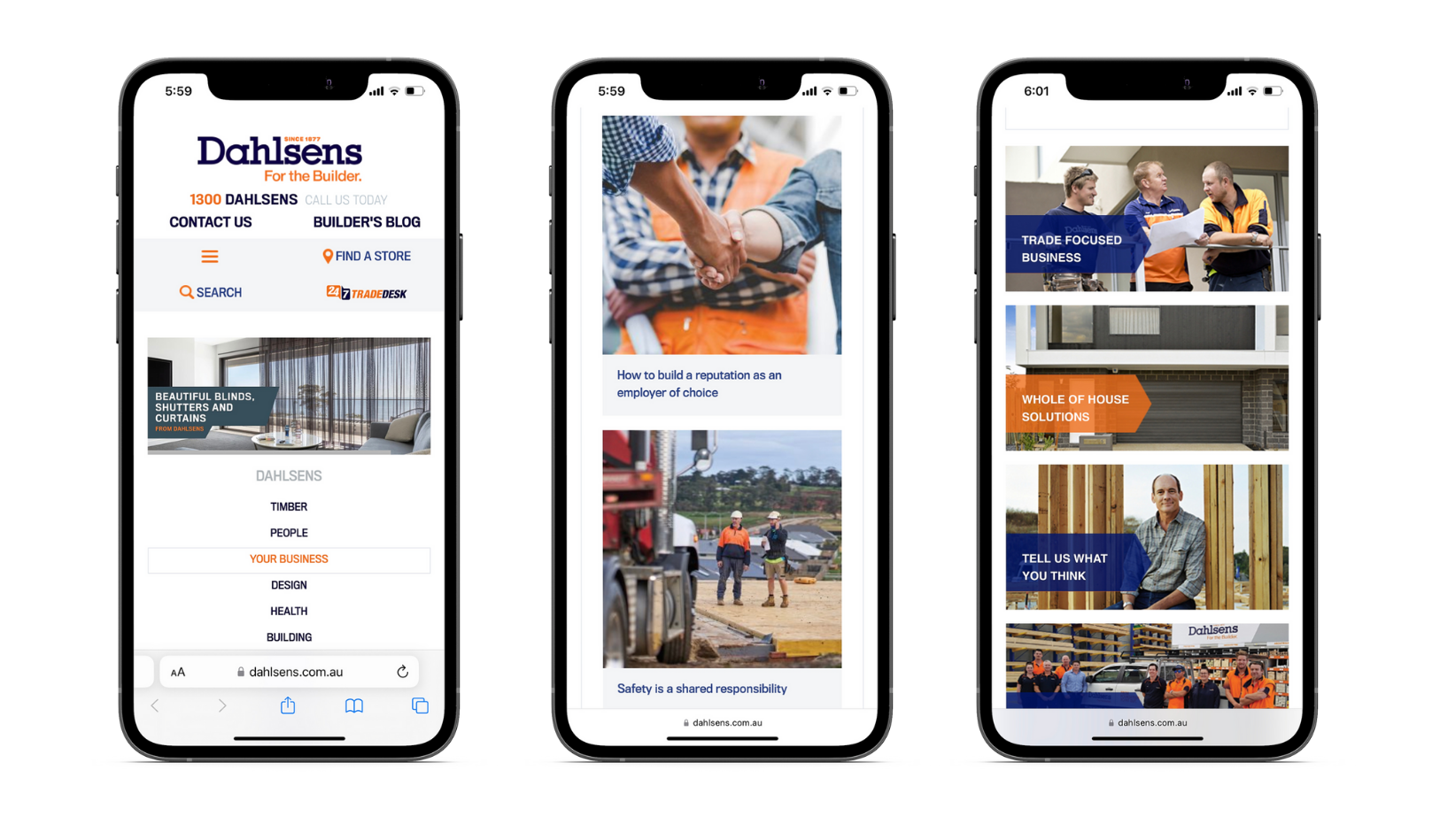 Dahlsens digital content on phones