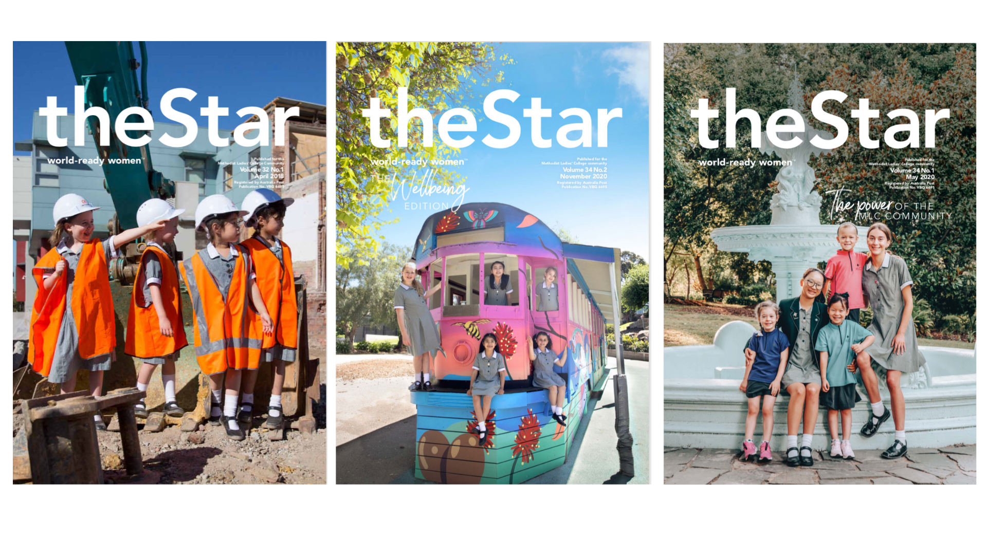 Covers of school magazines