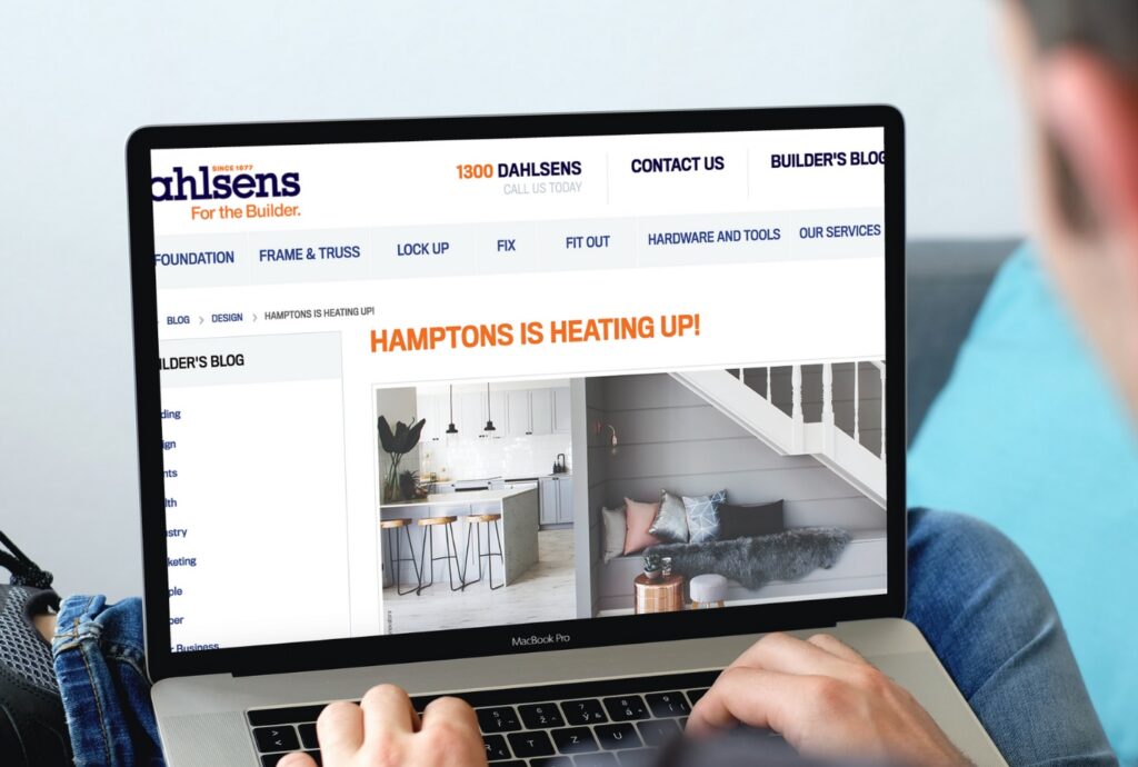 Dahlsens blog on laptop