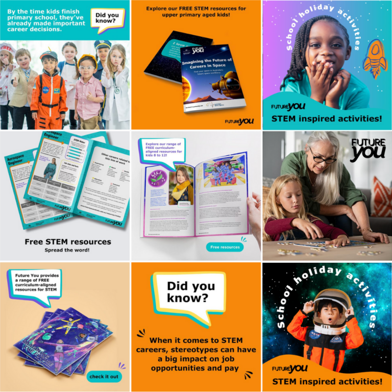 Future You STEM program social media tiles